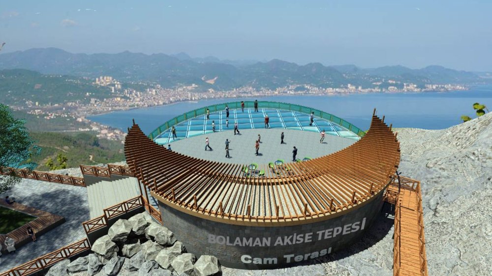 BOLAMAN AKİSE TEPESİ'NE CAM TERAS PROJESİ