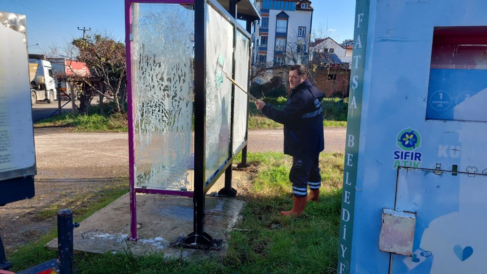 FATSA BELEDİYESİ’NDEN KENT GENELİNDE TİTİZ TEMİZLİK ÇALIŞMASI