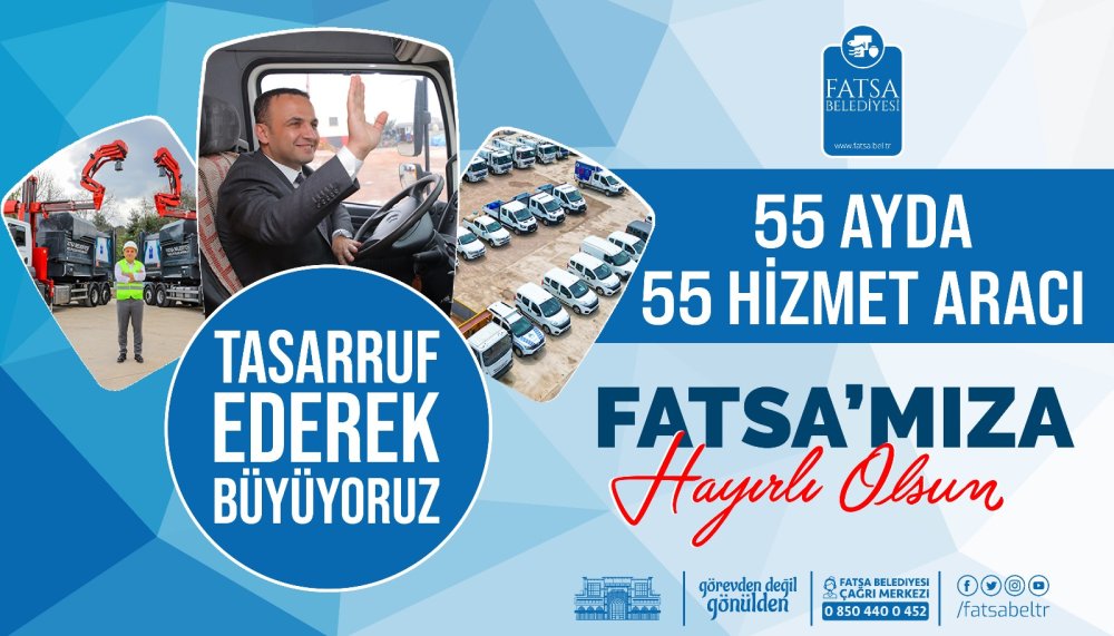 FATSA BELEDİYESİ TASARRUF EDEREK BÜYÜYOR