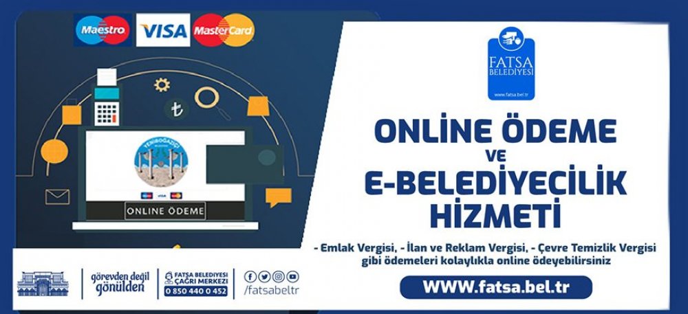 Fatsa Belediyesinden Online Ödeme Kolaylığı