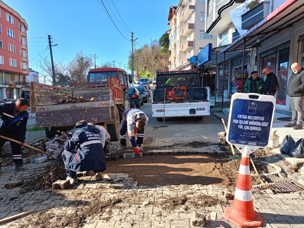 FATSA’DA ÜSTYAPI ONARIMLARI DEVAM EDİYOR