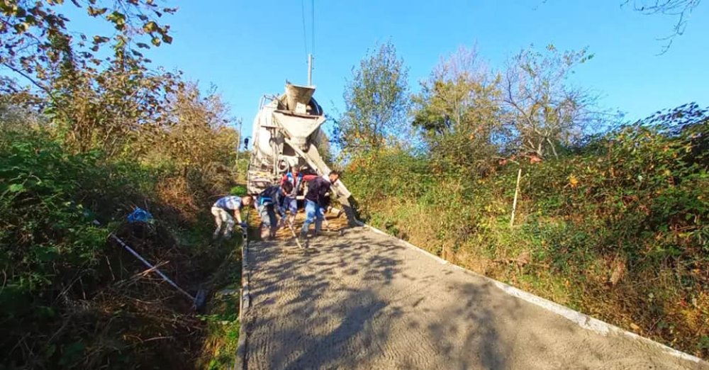BETON YOL,  TAŞ DUVAR ÇALIŞMASI